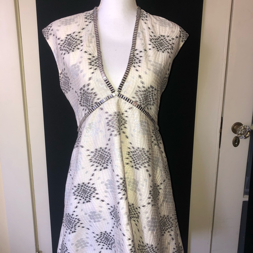 Sass & Bide Silver and White Cocktail Dress